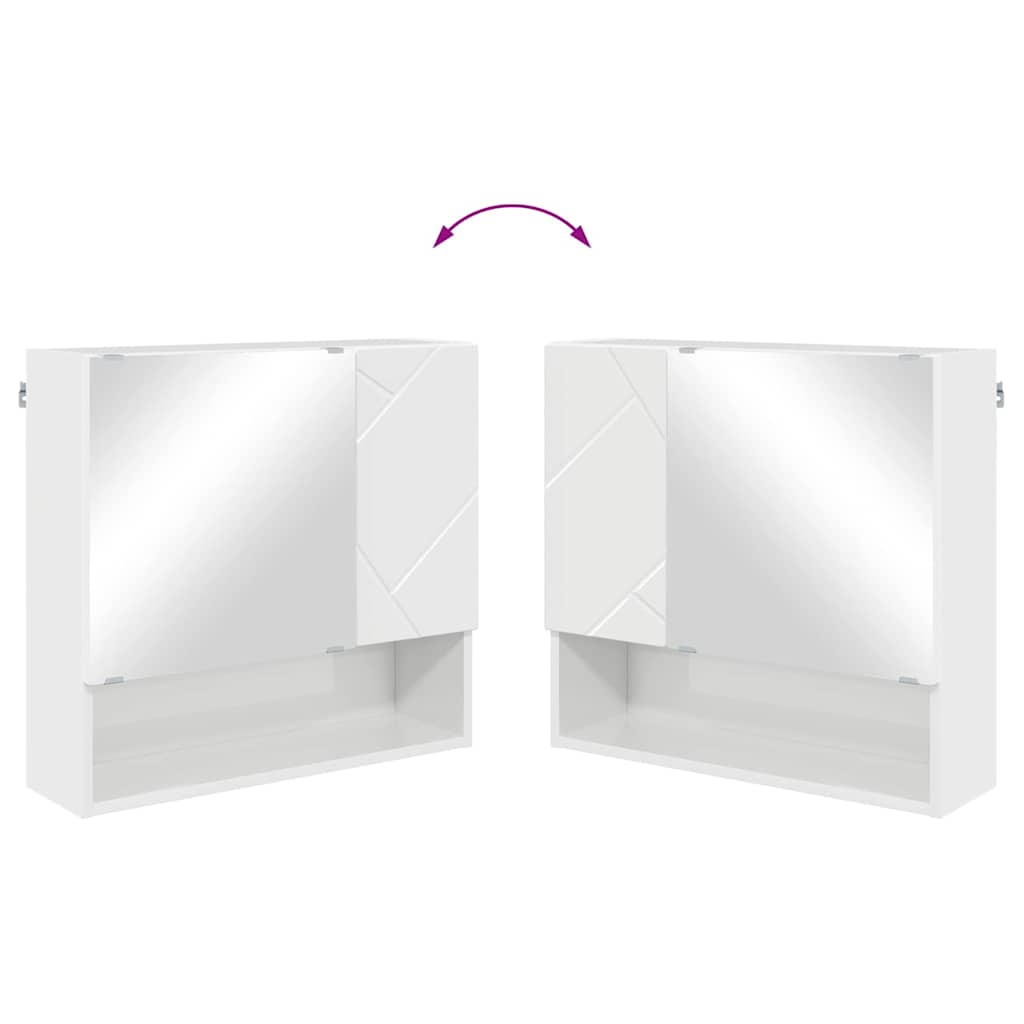 Badezimmermöbel-Set mit Tür 2 pcs Weiß Holzwerkstoff & Metall
