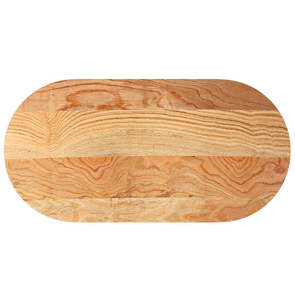 Tischplatte 80x40x2 cm Massivholz Eiche Oval