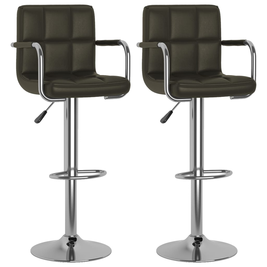 Barhocker 2 Stk. Rot Kunstleder