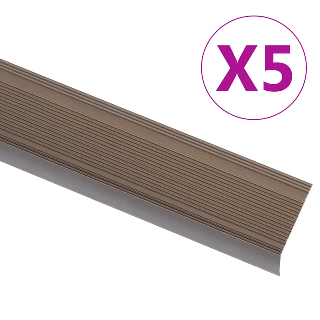 Treppenkantenprofile in L-Form 15 Stk. Aluminium 90 cm Silbern