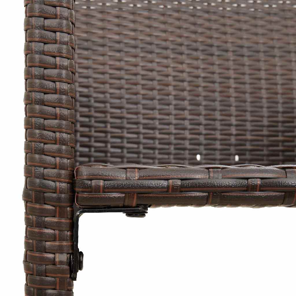 Garten-Barhocker 2 Stk. Schwarz Poly Rattan
