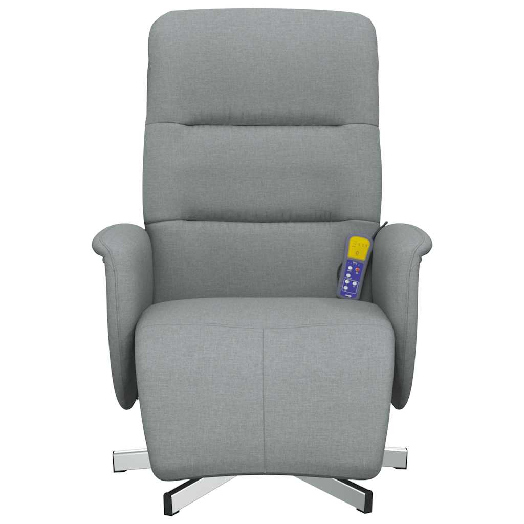 Massagesessel mit Fußteil Braun Stoff