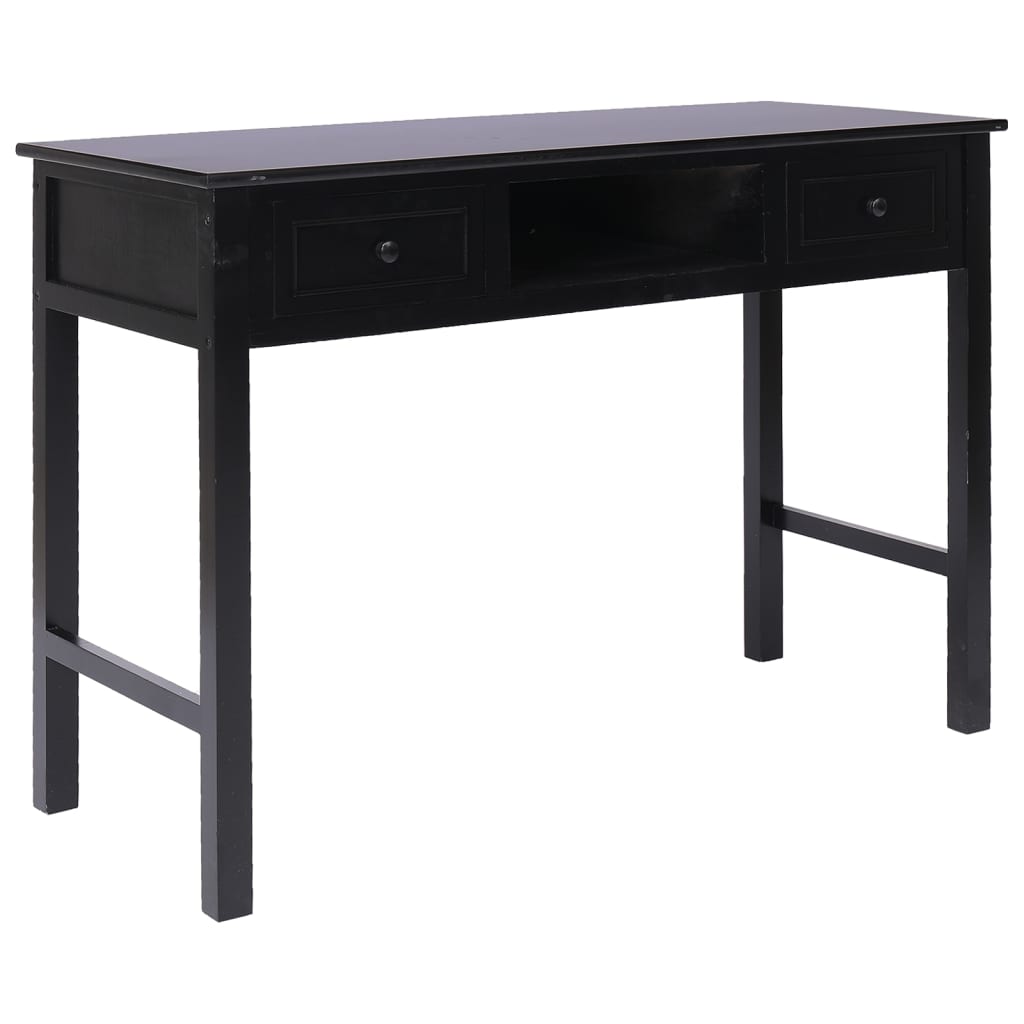 Schreibtisch Weiß 108x45x76 cm Massivholz Paulownia