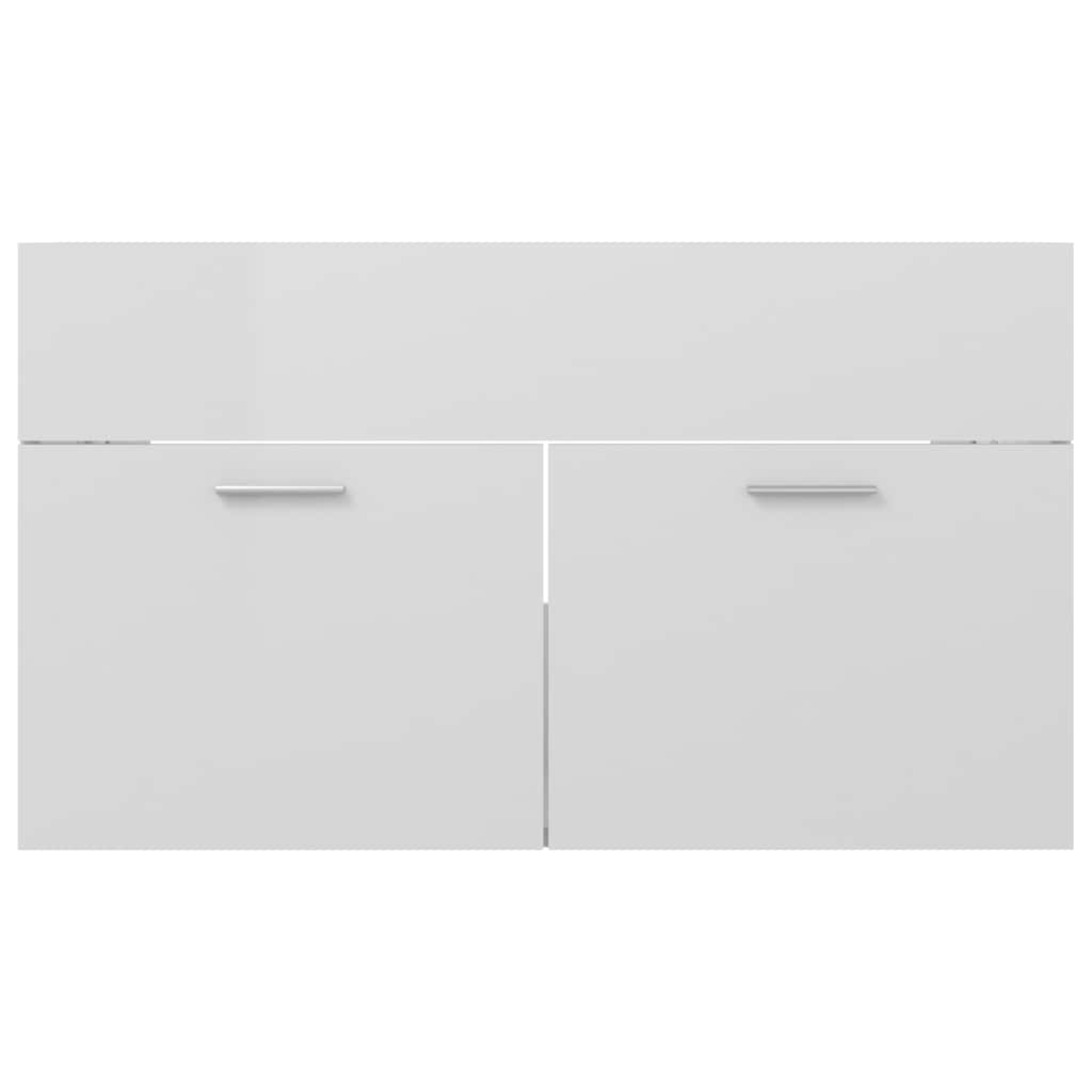 2-tlg. Badmöbel-Set Schwarz Holzwerkstoff