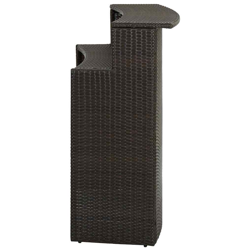 Garten-Bartisch Grau 120x55x110 cm Poly Rattan