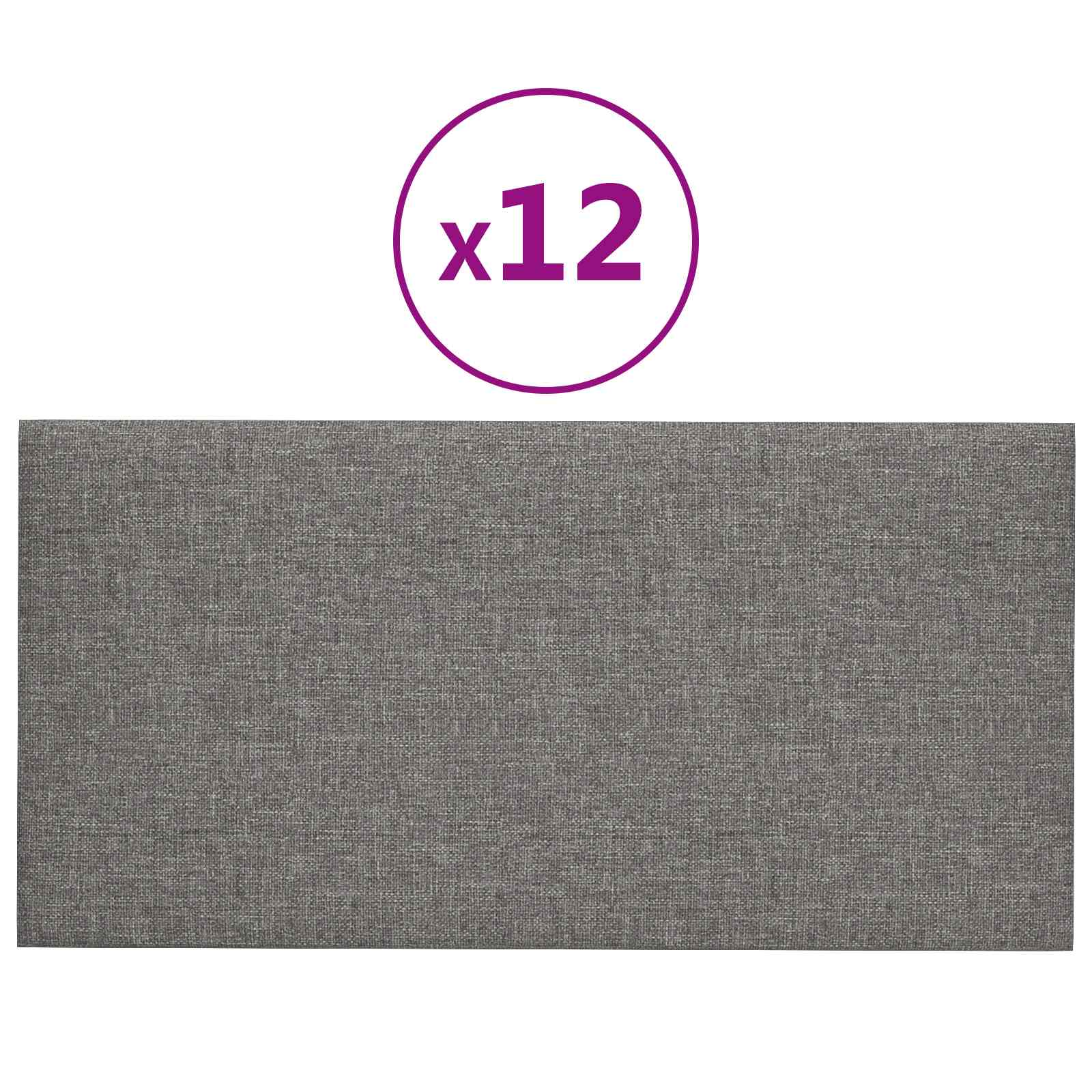 Wandkopfteilen 12 pcs 30 x 15 cm Creme Stoff