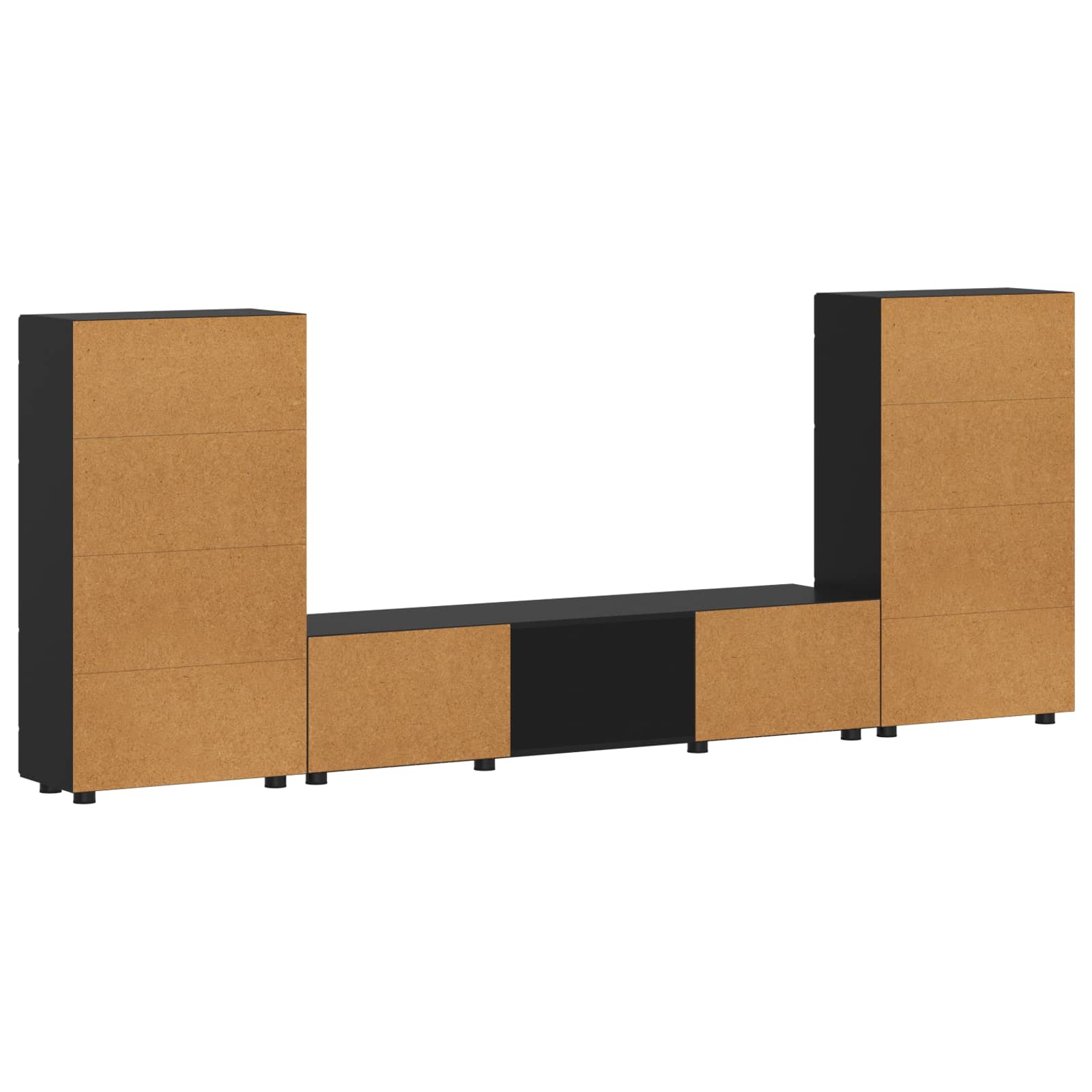 Highboard mit Regal FLORIN Weiß 60 x 35 x 182 cm Holzwerkstoff