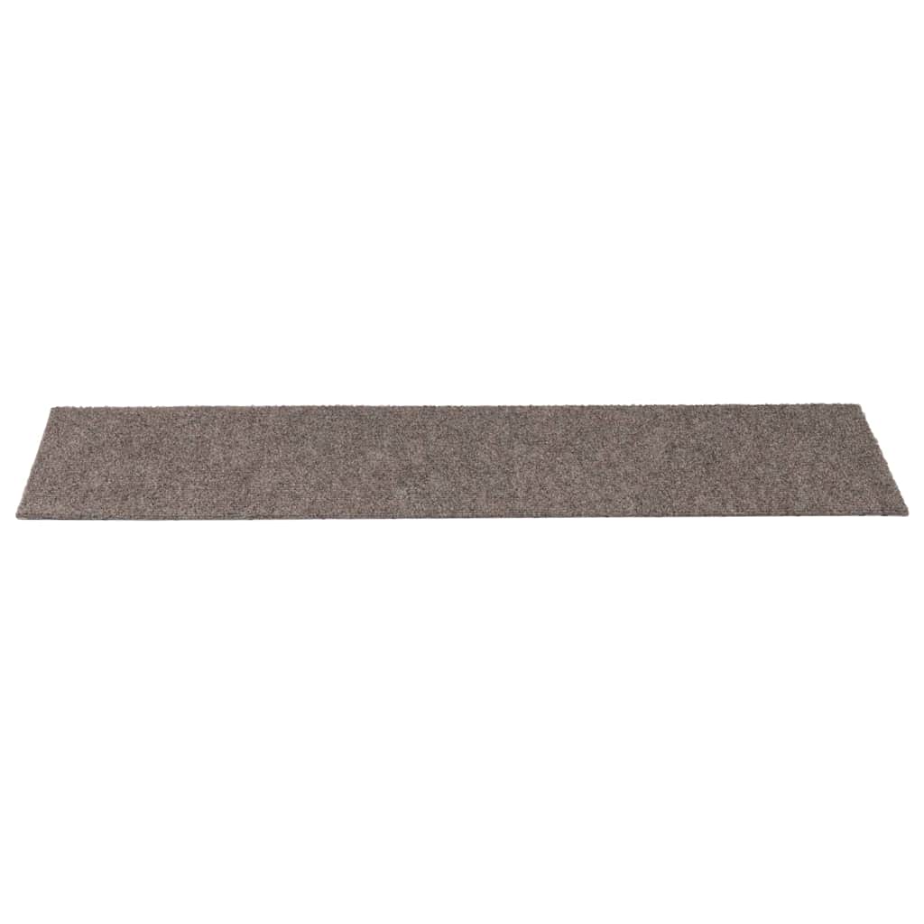 Stufenmatten Selbstklebend 15 Stk. 60x25 cm Hellbraun Rechteckig