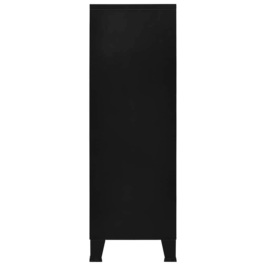 Lagerschrank Industrial Schwarz 75x40x80 cm Stahl