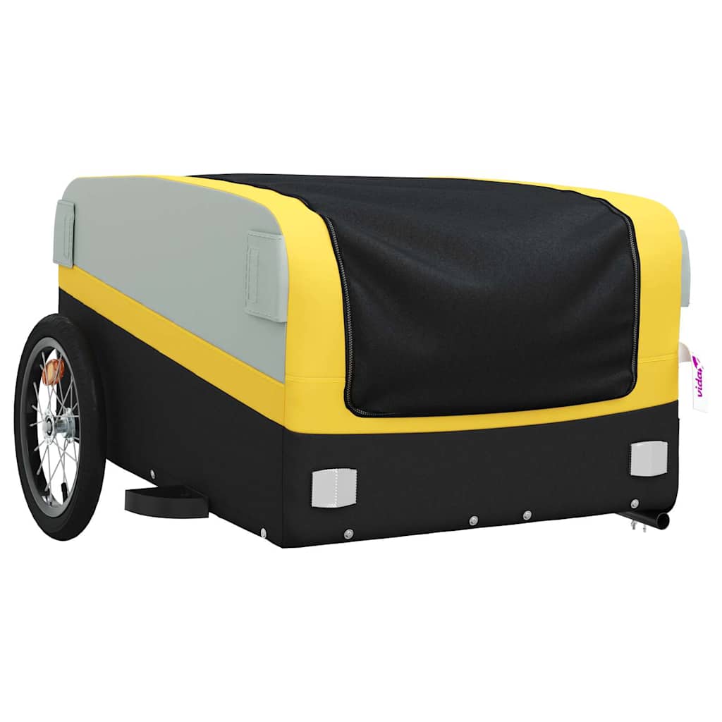 Fahrradanhänger Schwarz und Rot 30 kg Eisen