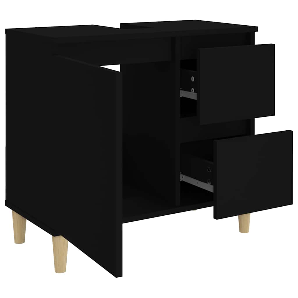 Badschrank Weiß 65x33x60 cm Holzwerkstoff