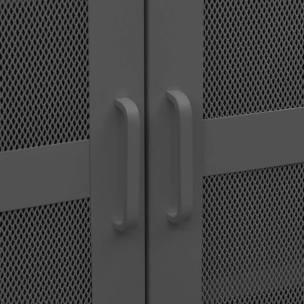 Lagerschrank Industrial Schwarz 70x40x115 cm Metall