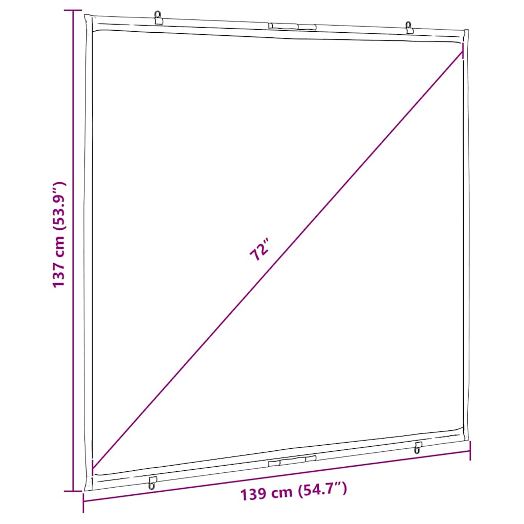 Beamer Leinwand Wandhängend 50 Zoll 4:3