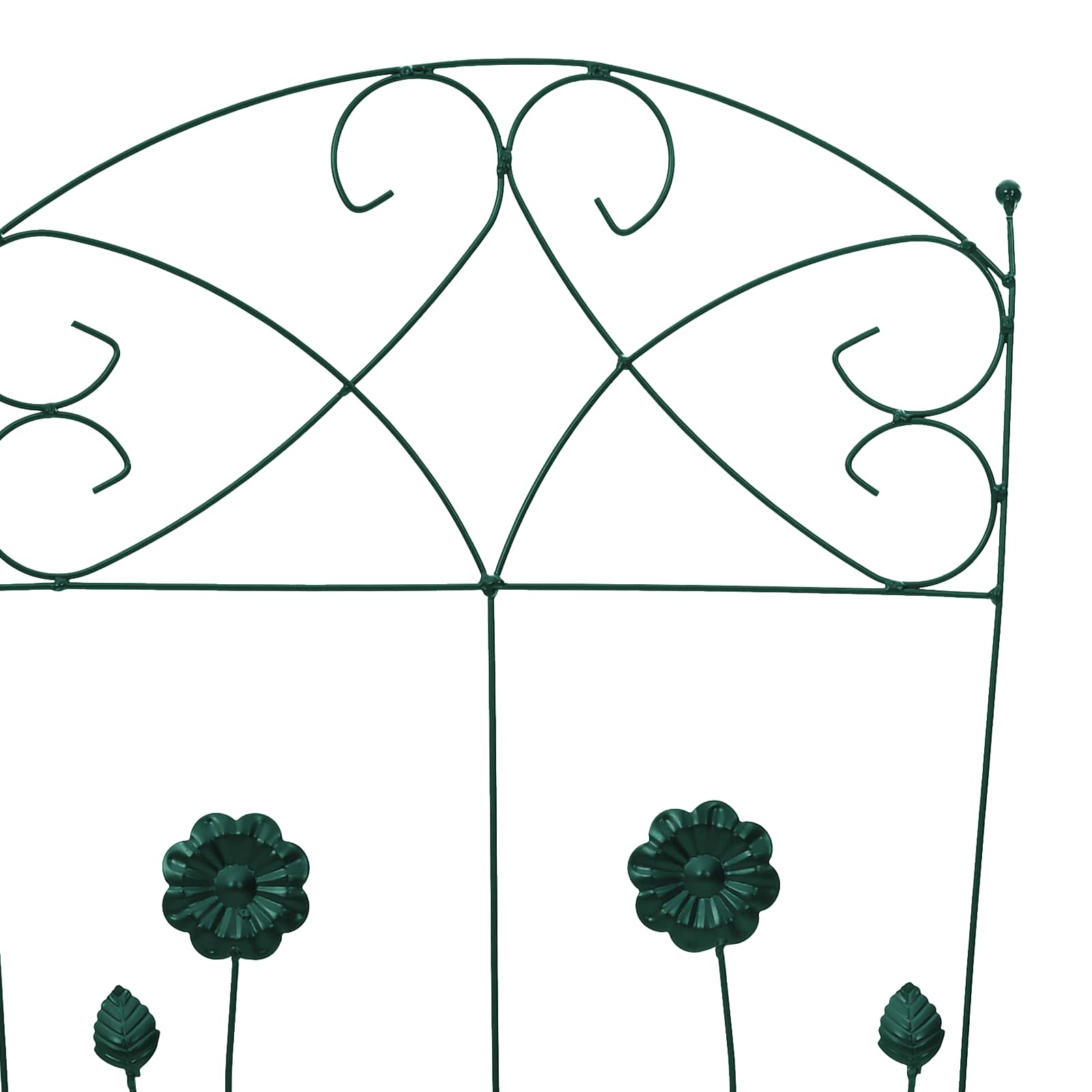 Gartenzaun mit Schloss 3 pcs Schwarz 112 x 39,5 cm Stahl