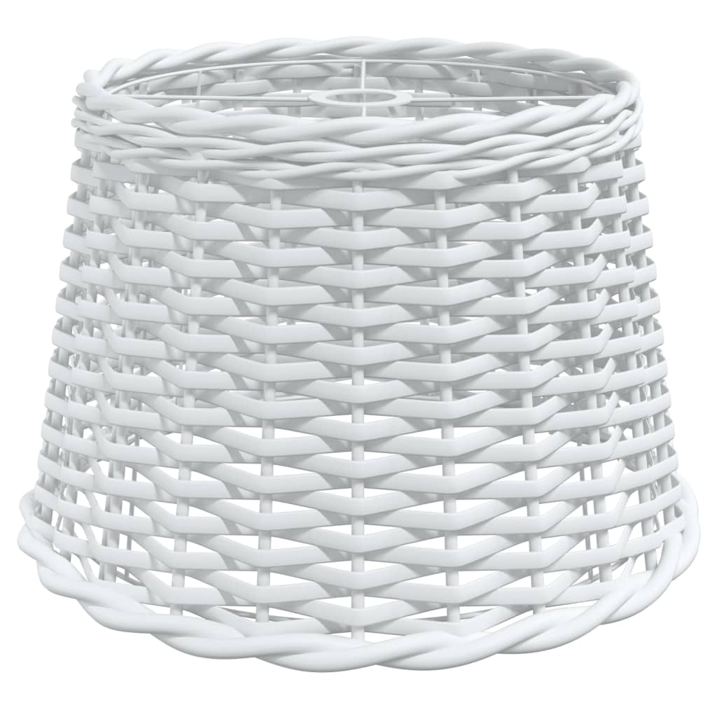 Lampenschirm Weiß Ø15x12 cm Korbweide