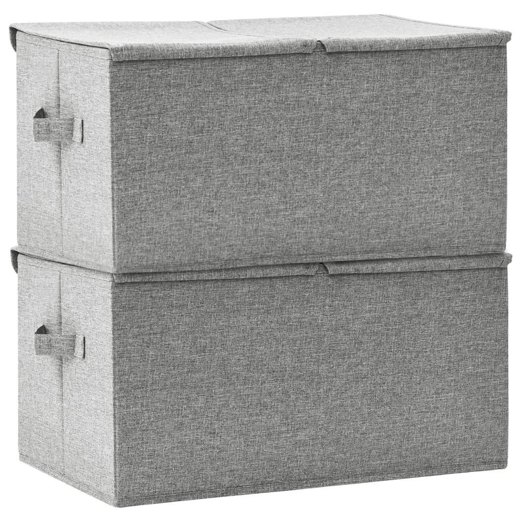 Aufbewahrungsbox Stoff 50x30x25 cm Anthrazit