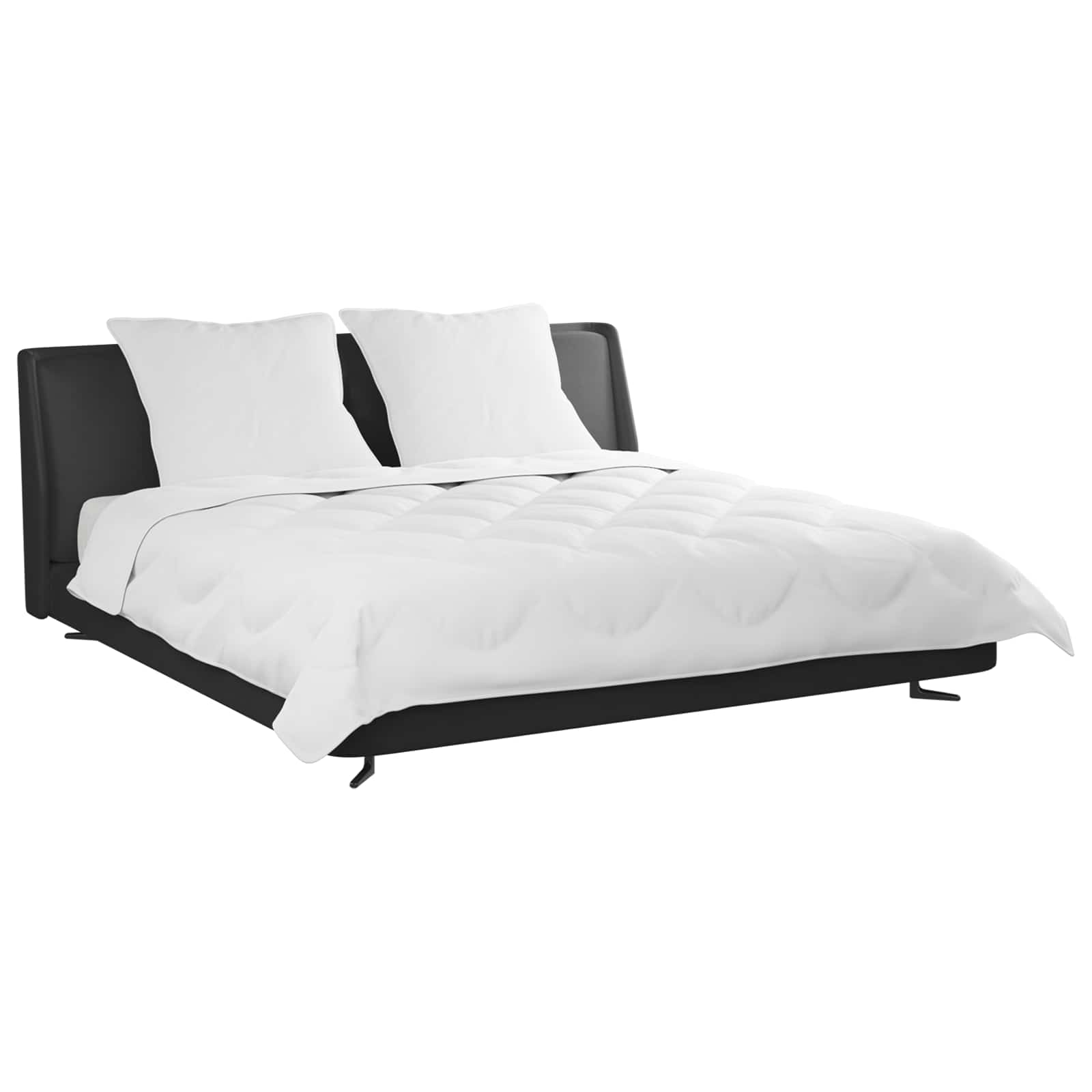 Bettdecke mit Kissen 3 pcs Weiß Mikrofaser