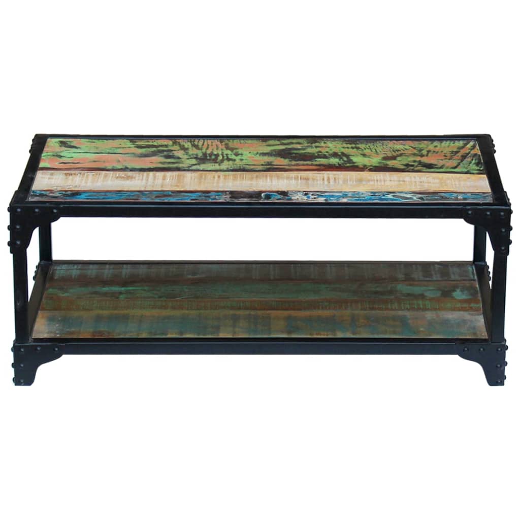Couchtisch 40x40x36 cm Raues Mango-Massivholz