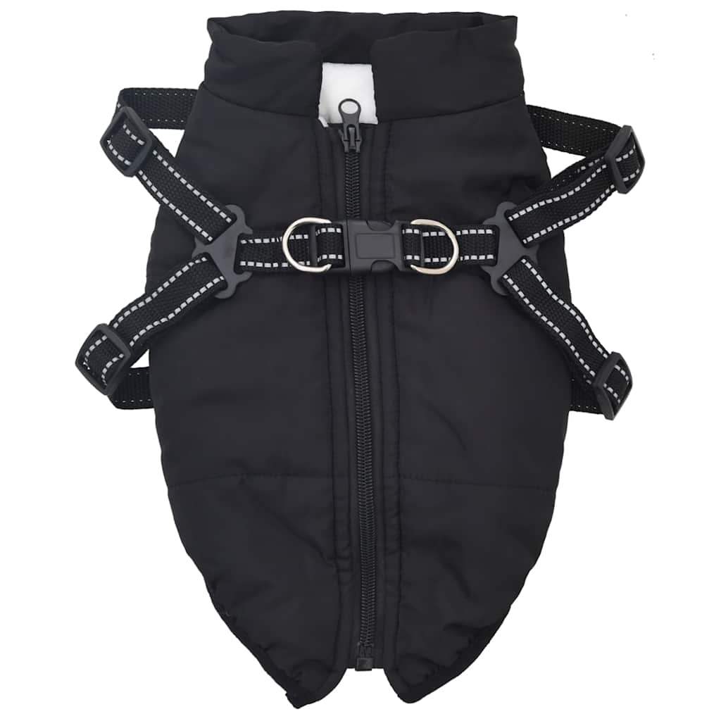 Hundemantel mit Geschirr Wasserdicht Reflektierend Lila L48