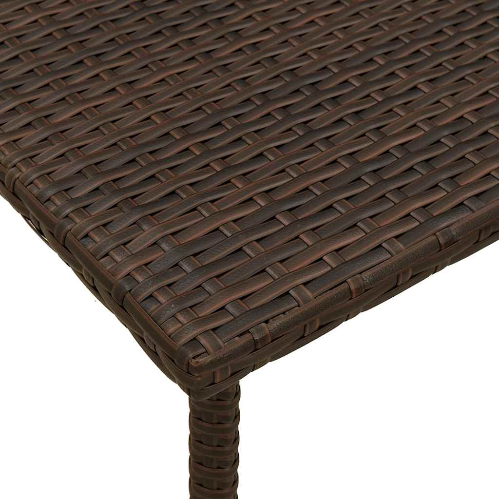 Garten-Couchtisch Rechteckig Schwarz 40x40x37 cm Poly Rattan