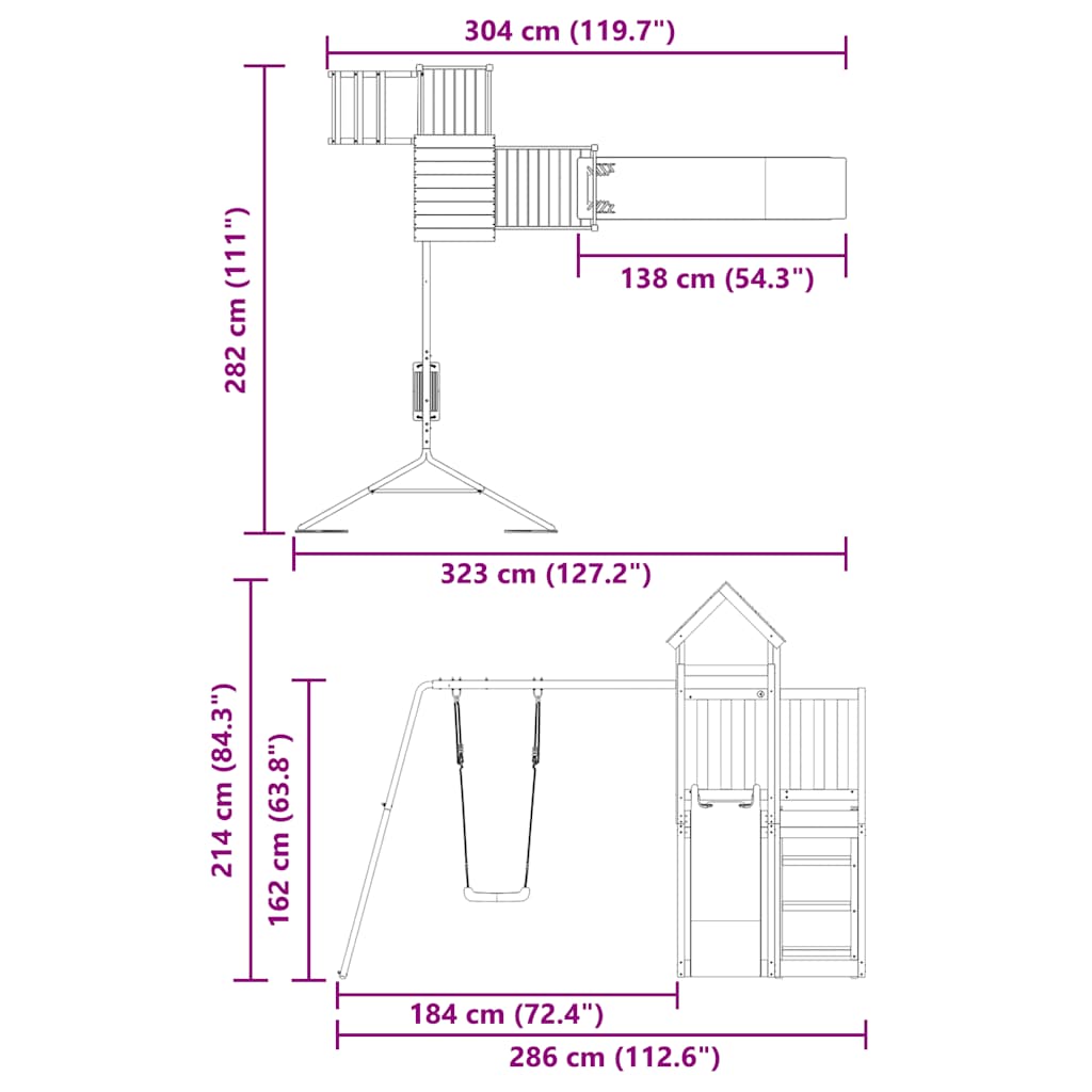 Spielturm Imprägniertes Kiefernholz