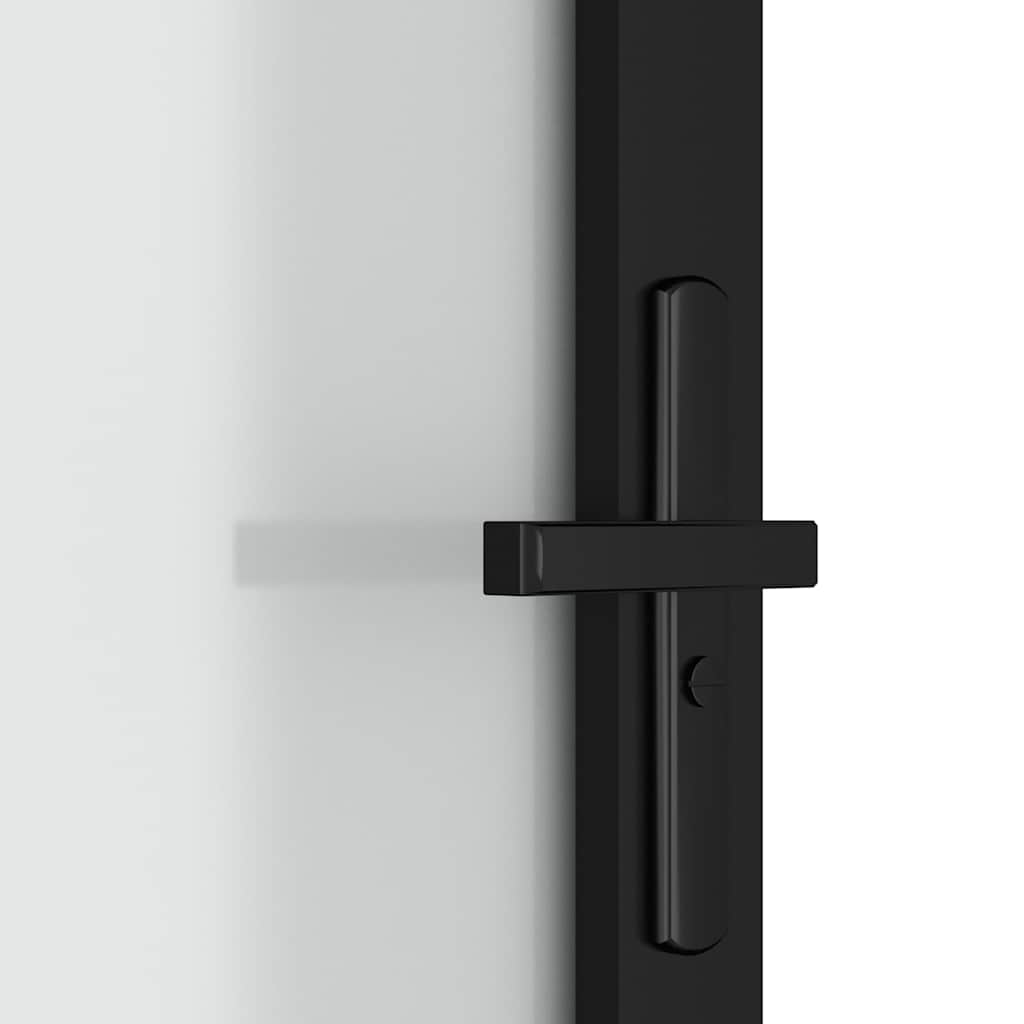Innentür ESG Glas und Aluminium 76x201,5 cm Schwarz