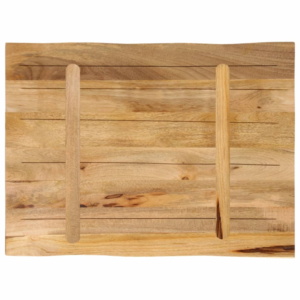 Tischplatte 40x40x2,5 cm Rechteckig Massivholz Akazie Baumkante