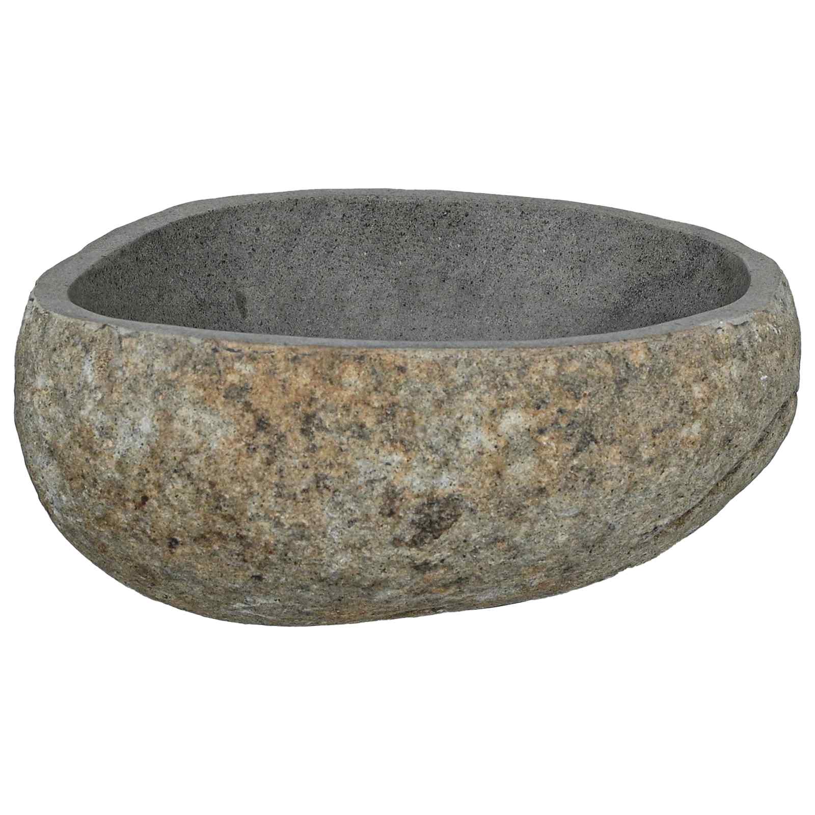 Flusssteinwaschbecken Hellgrau (30-37) x (25-30) x 12 cm