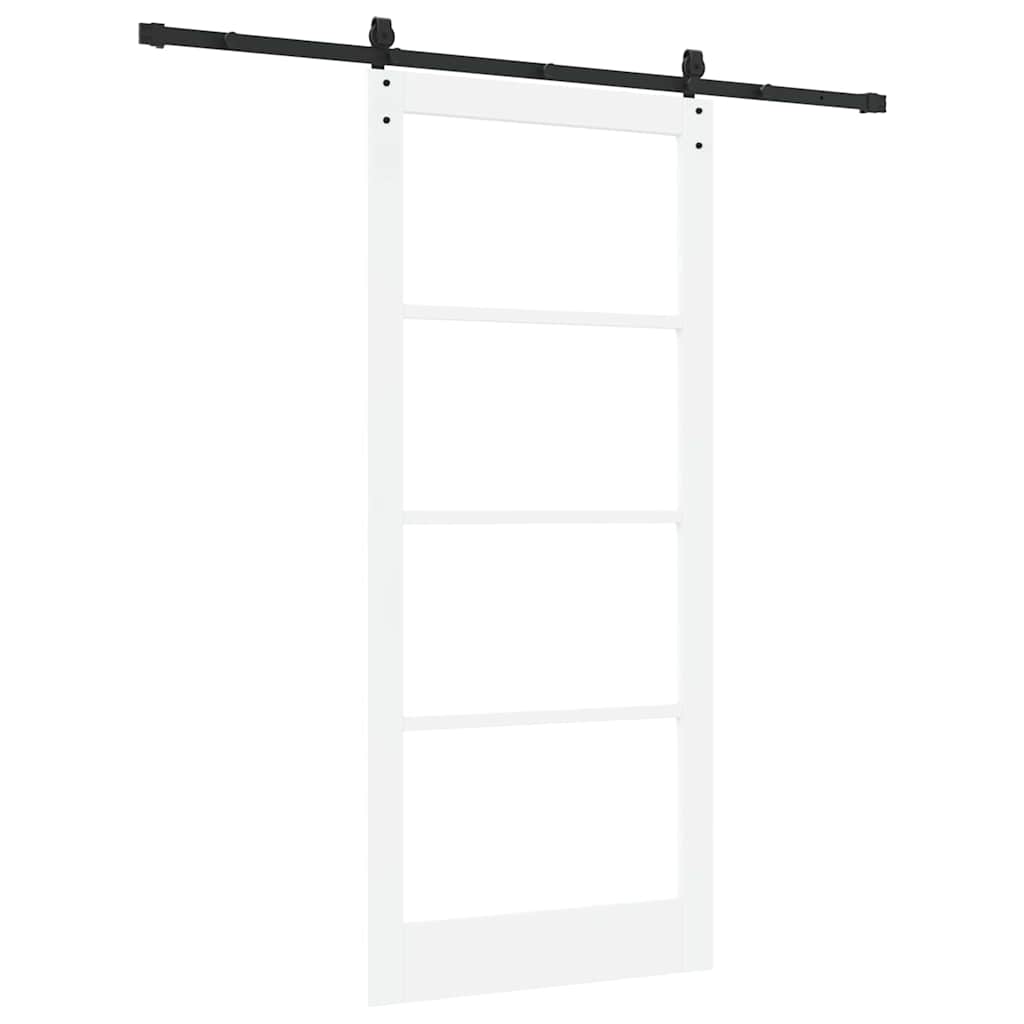 Schiebetür Natur 61 x 198,5 cm Massivholz Kiefer und Glas