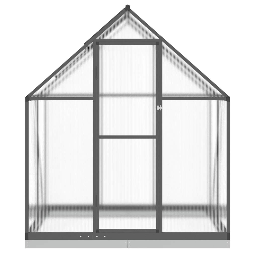 Gewächshaus mit Fundamentrahmen Silbern 169x114x202 cm Alu