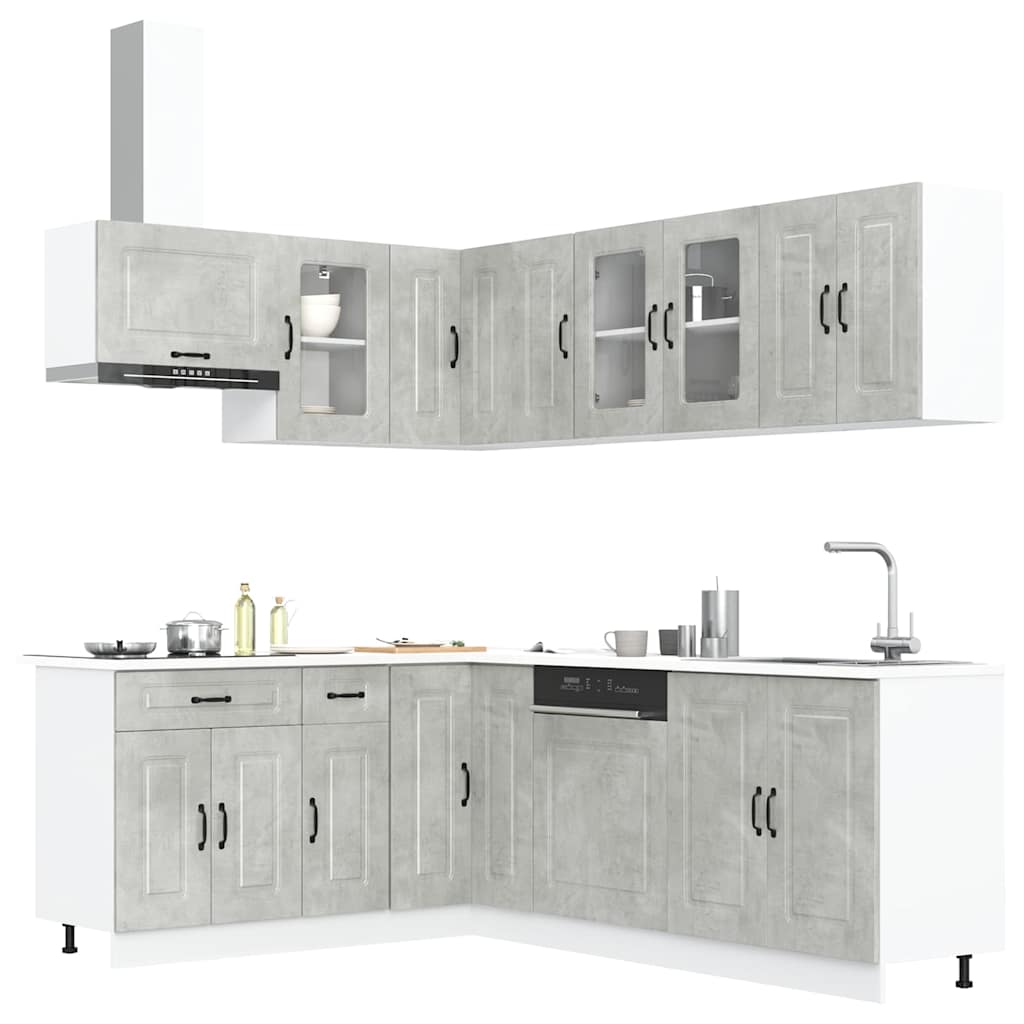 11-tlg. Küchenschrank-Set Kalmar Weiß Holzwerkstoff