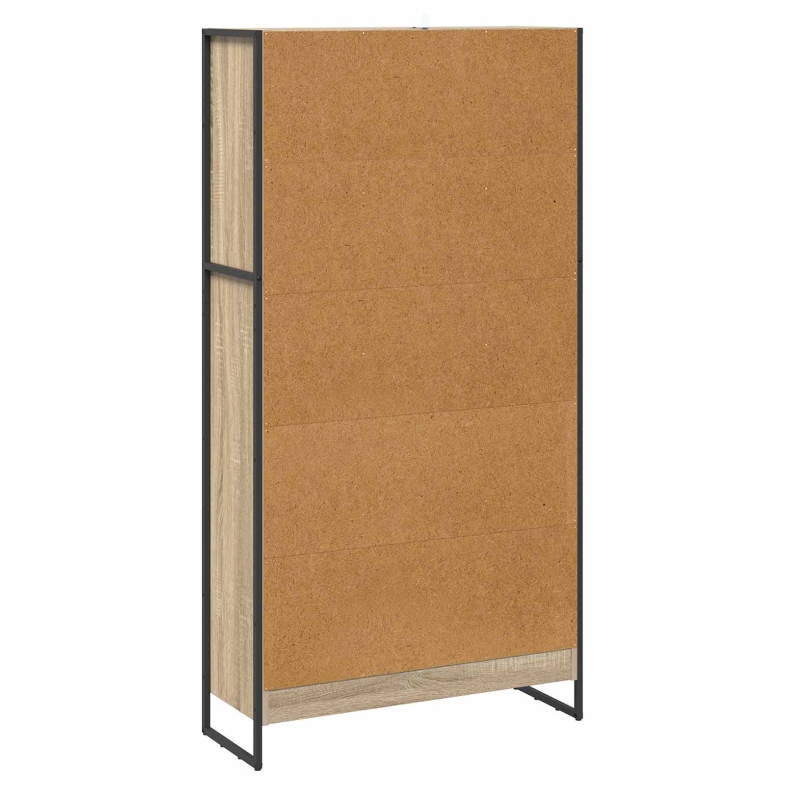 Bücherregal 2 pcs Schwarz Eichen-Optik 60 x 30 x 189,5 cm