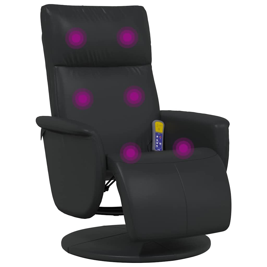 Massage Relaxsessel Schwarz 71 x 90 x 105 cm Kunstleder