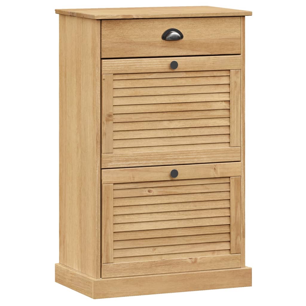 Schuhschrank VIGO 60x35x96 cm Weiß Massivholz Kiefer