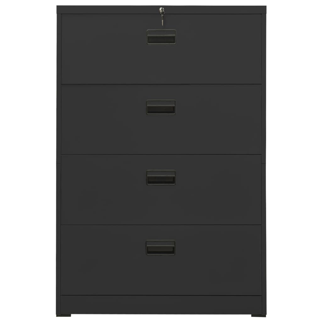 Aktenschrank Weiß 90x46x72,5 cm Stahl