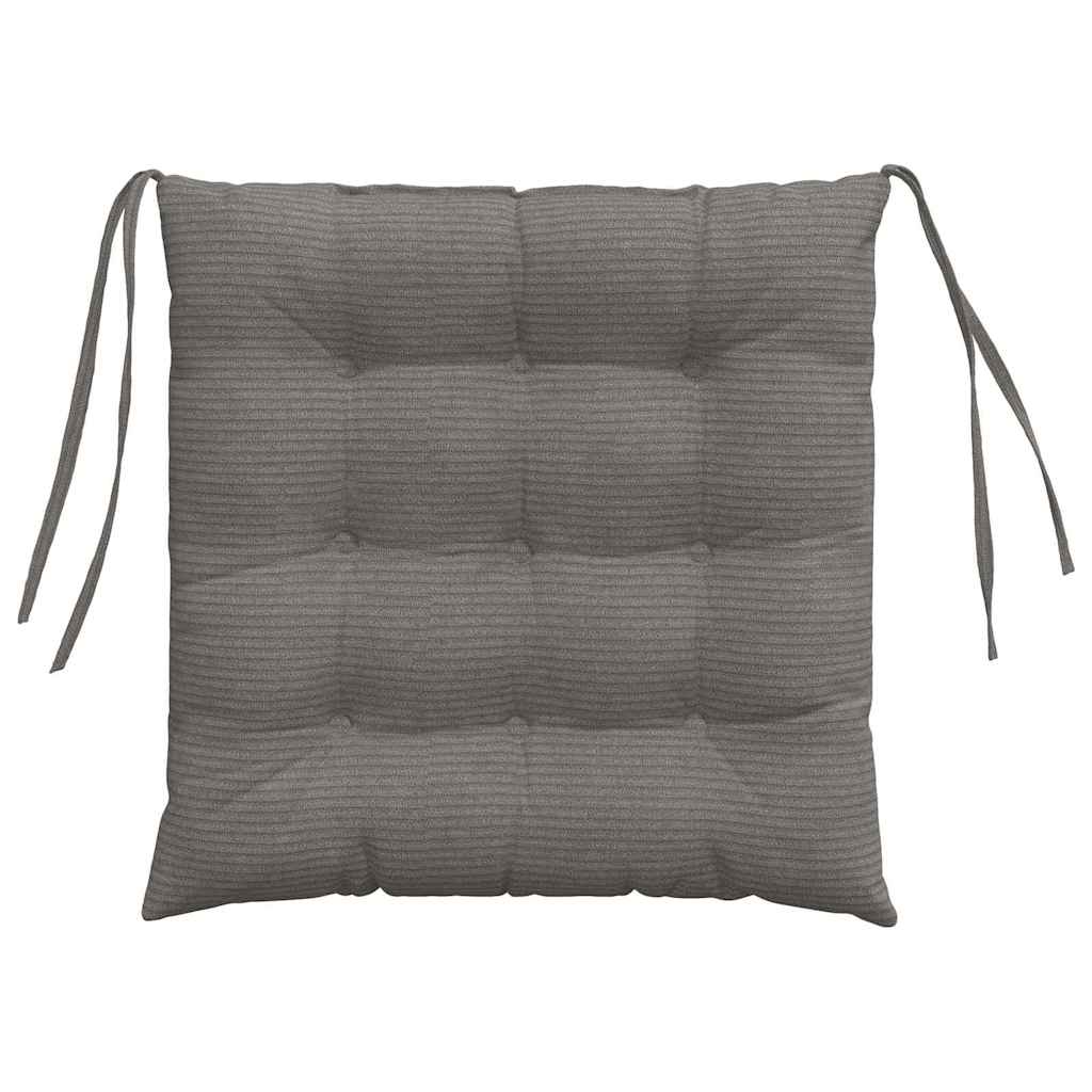 Sitzkissen 4 pcs Hellgrau 40 x 40 x 6 cm Cordstoff