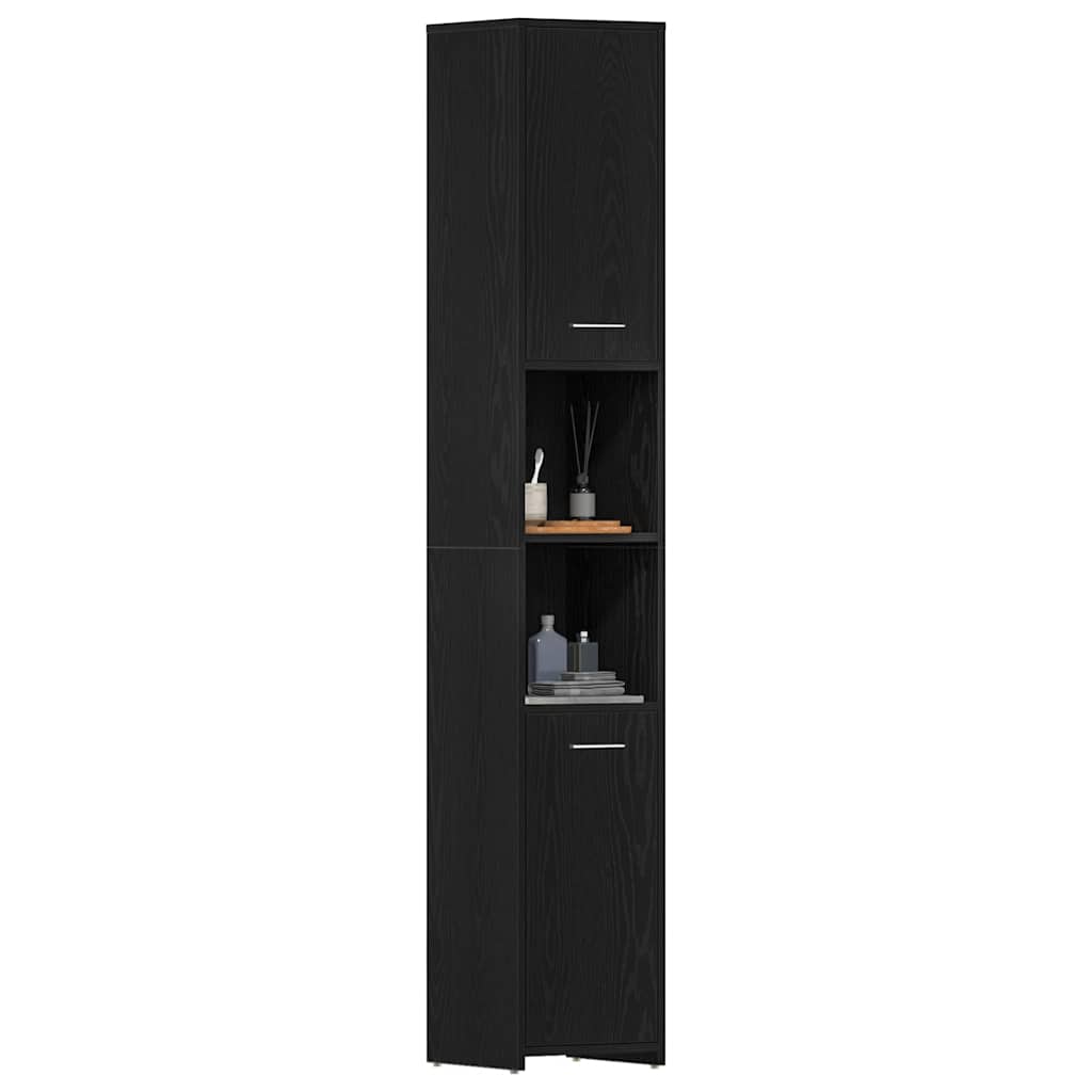 Badezimmerschrank Weiß 30x30x183,5 cm Holzwerkstoff