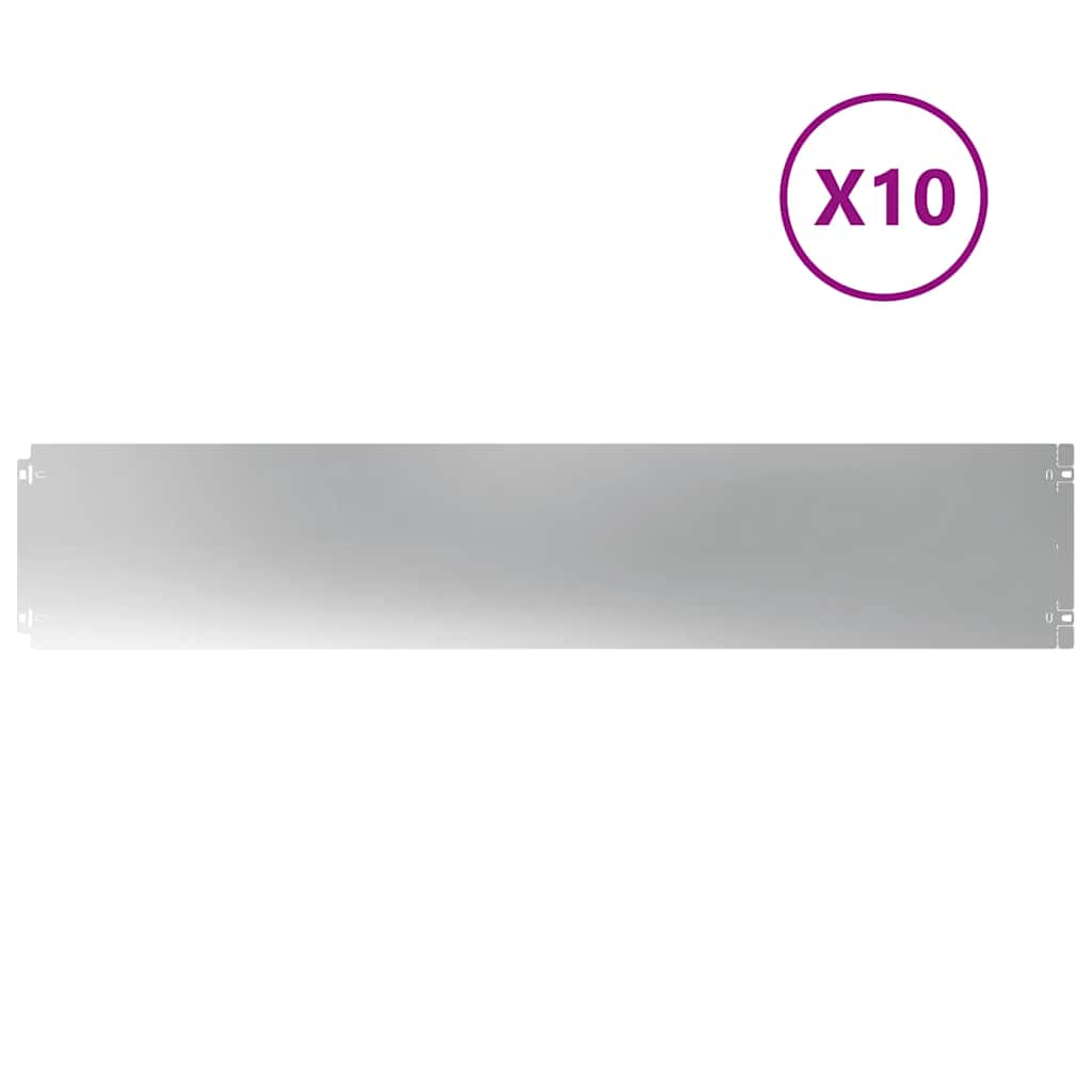 Raseneinfassung 10 pcs 10 x 103 cm Wetterfeststahl Rostig