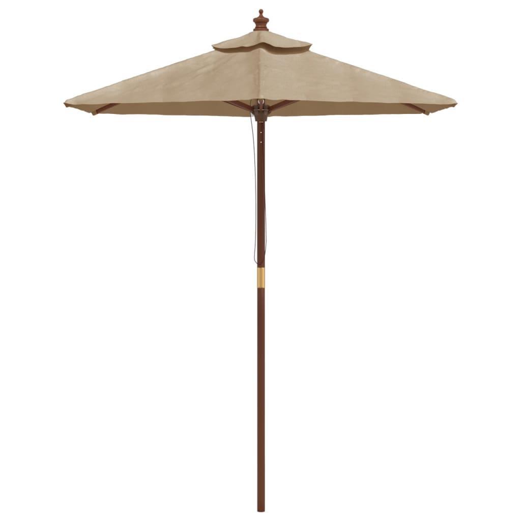 Sonnenschirm mit Holzmast Sandfarben 196x231 cm