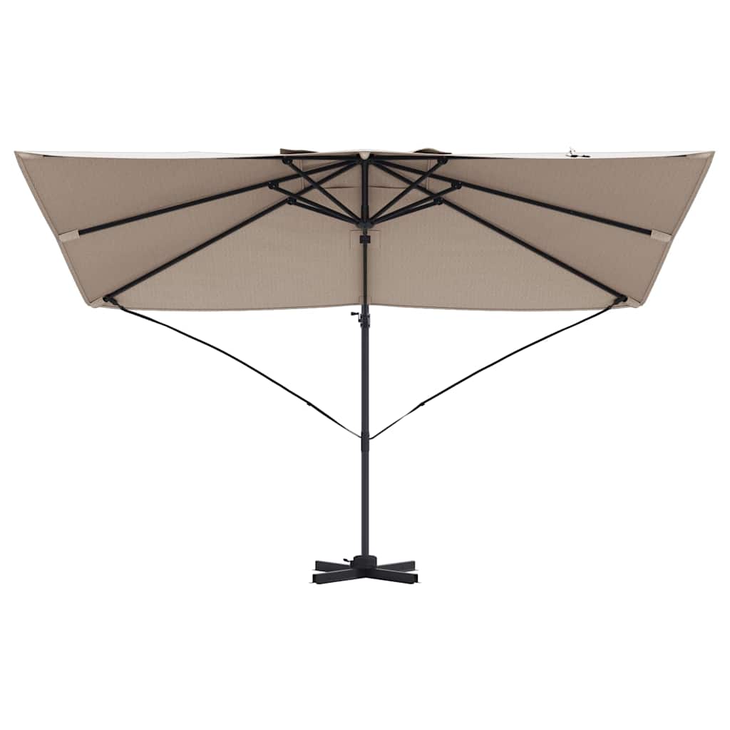 Sonnenschirm Sand 351 x 250 x 260 cm Polyester und Aluminium