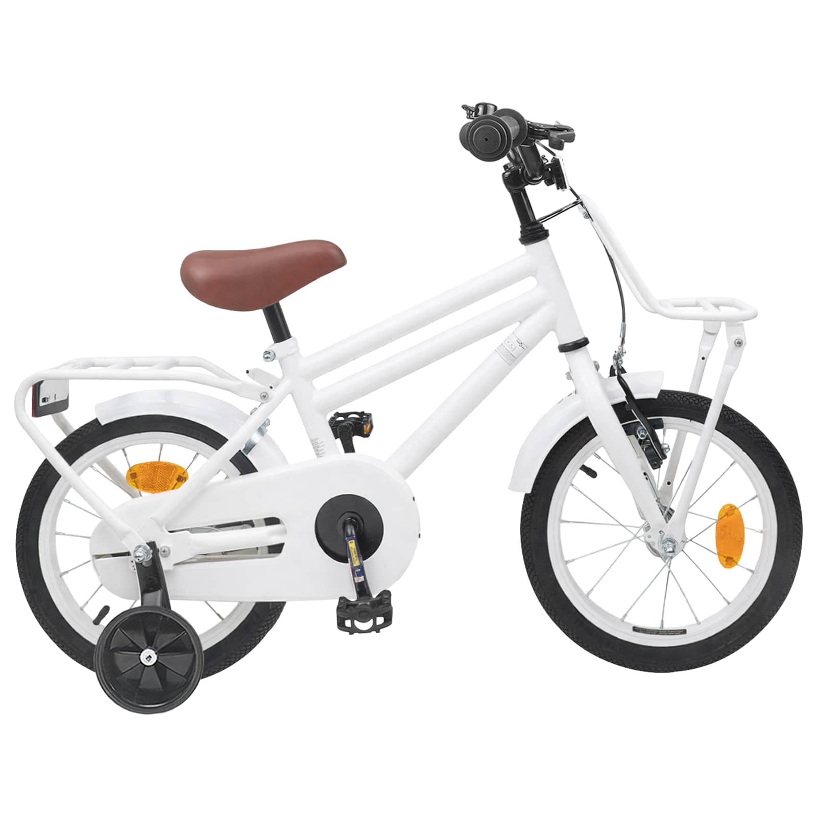 Kinderfahrrad 12 Zoll für 2-4 Jahre alt Schwarz