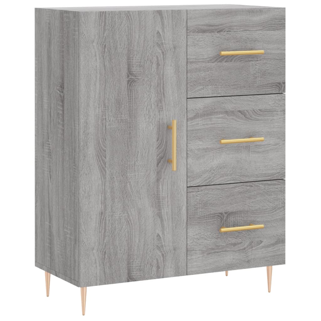 Highboard Hochglanz-Weiß 69,5x34x180 cm Holzwerkstoff