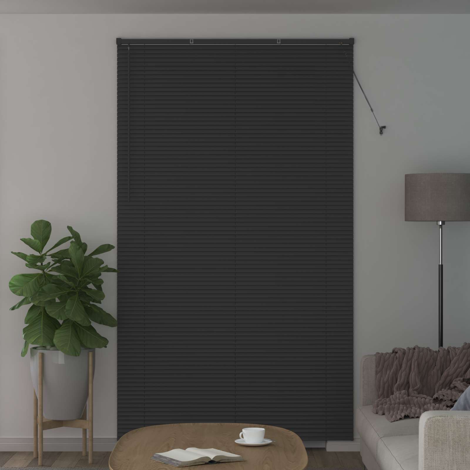 Jalousie Silber Grau 150 x 40 cm 25 mm PVC