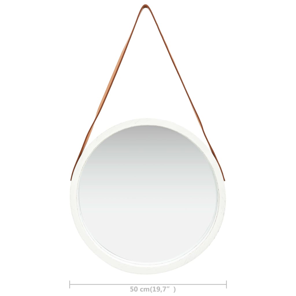 Wandspiegel mit Riemen 60 cm Golden