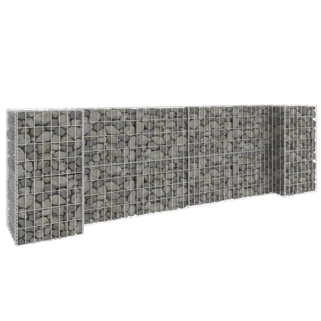 H-förmiger Gabionen-Pflanzkorb Stahldraht 260x40x40 cm
