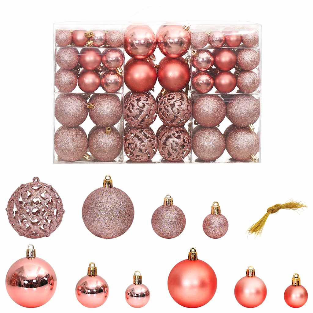 100-tlg. Weihnachtskugel-Set Weiß