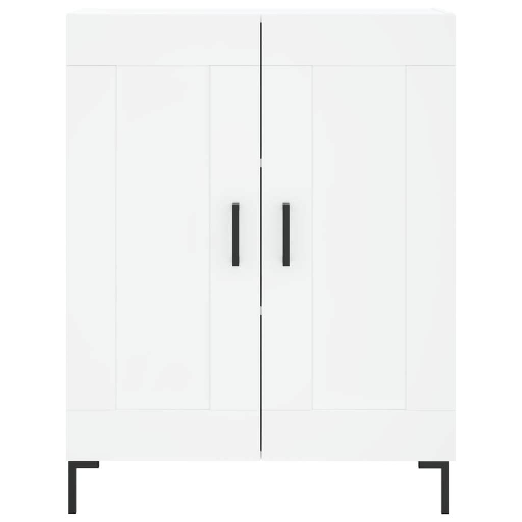 Highboard Hochglanz-Weiß 69,5x34x180 cm Holzwerkstoff