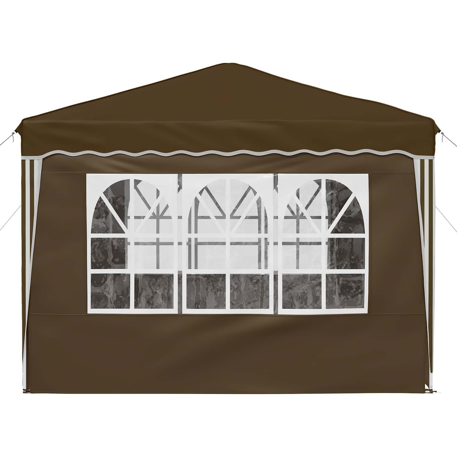 Pop-up Partyzelt 288 x 288 x 245 cm Creme Oxford-Stoff