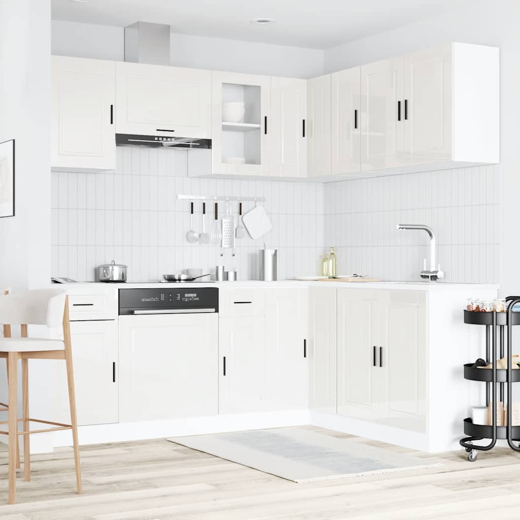 11-tlg. Küchenschrank-Set Porto Weiß Holzwerkstoff