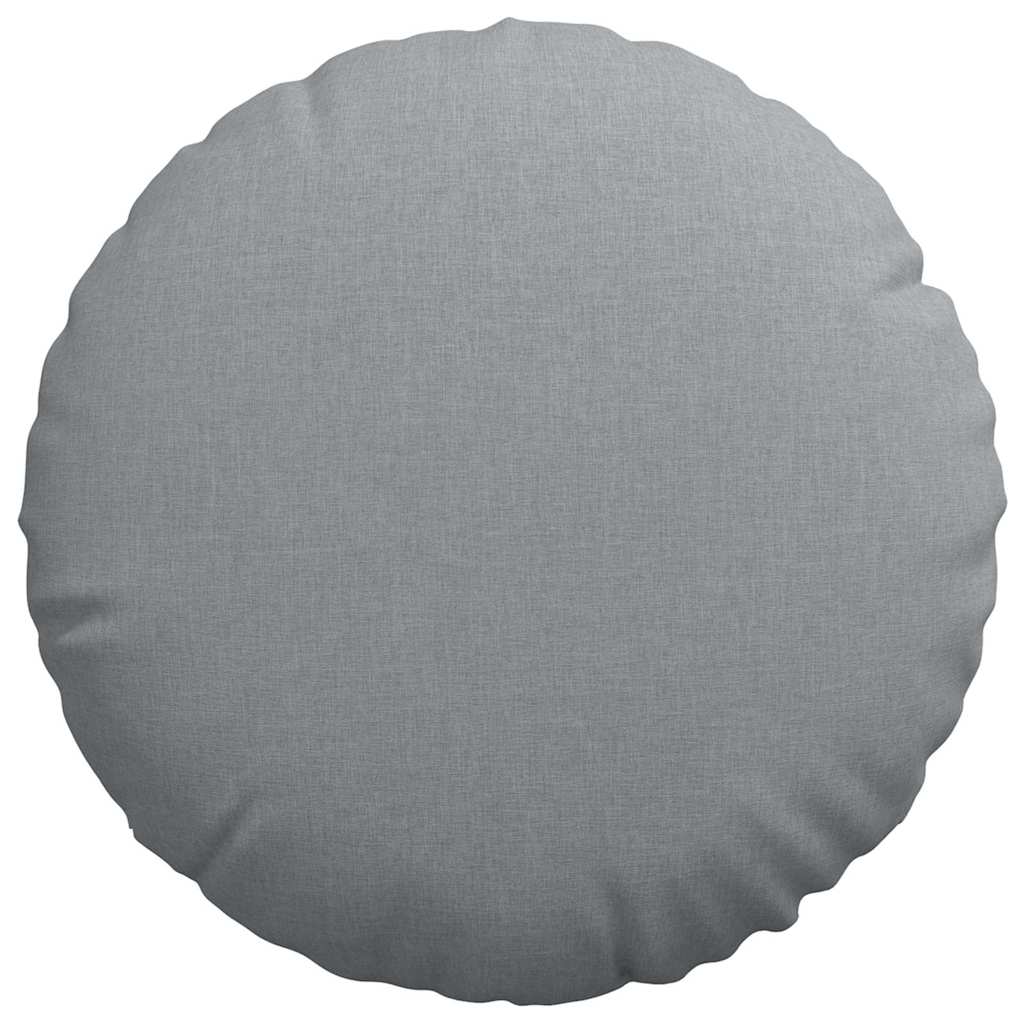 Sitzkissen 2 pcs Hellgrau Ø30 x 13 cm Stoff